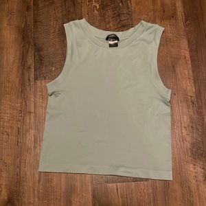 Sage green cropped top